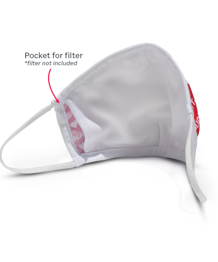 I Love St. Jude Adult 2-ply Face Mask with Filter Pocket